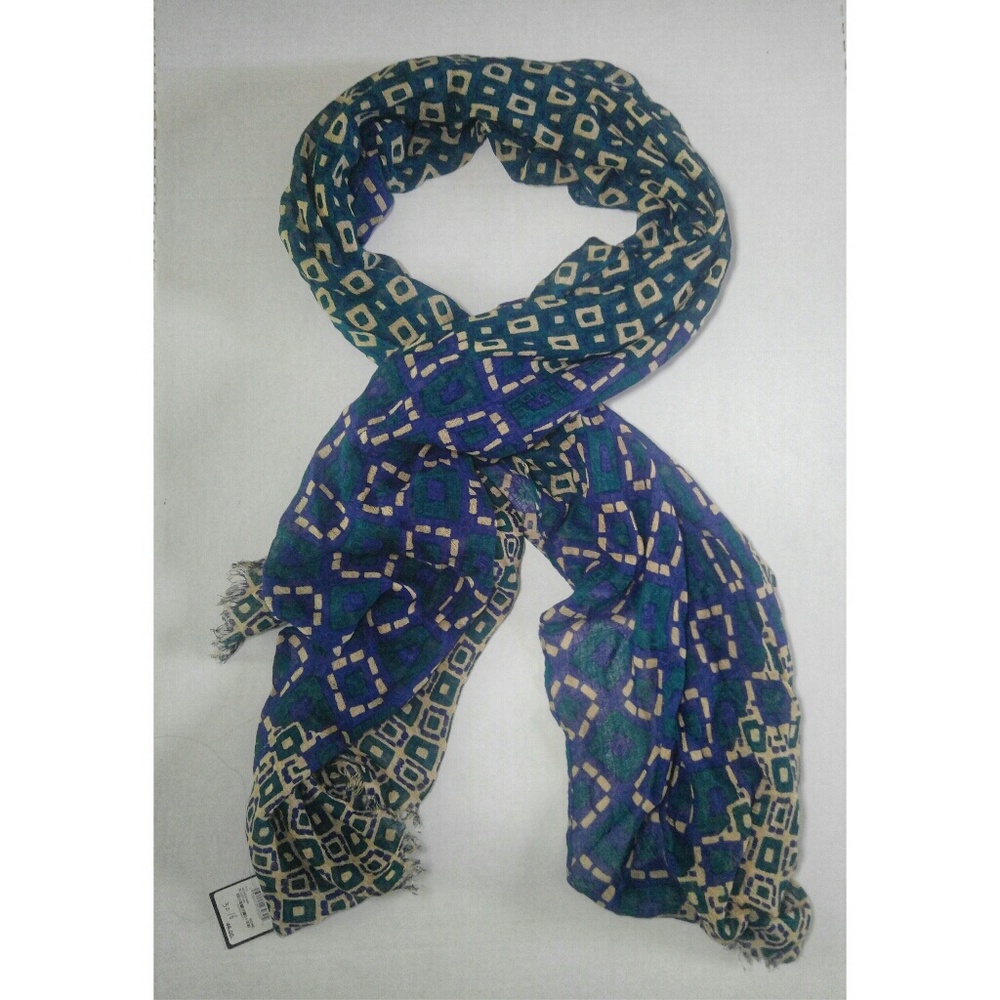 HALOGEN Nordstrom Cotton & Wool Scarf shawl green